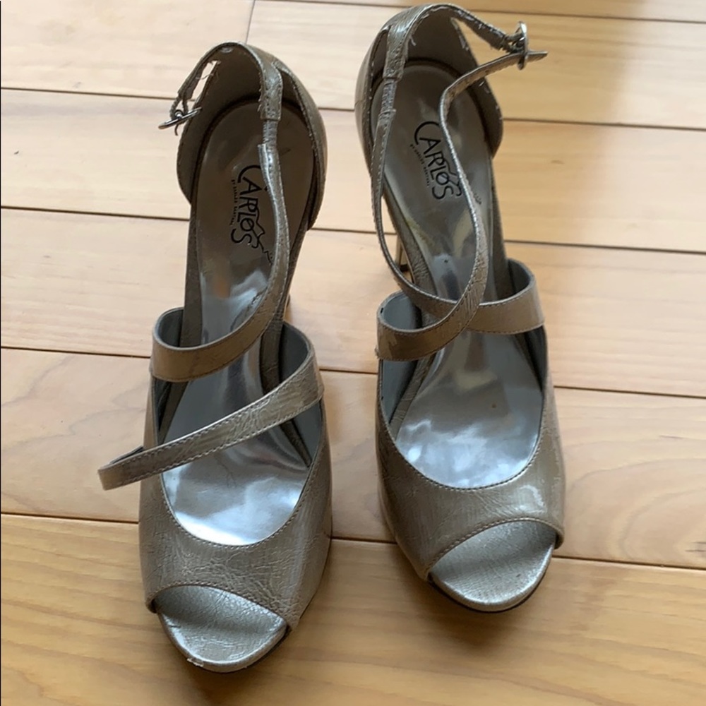 Carlos By Carlos Santana Silver Open Toe Pumps - image 2